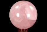 Polished Rose Quartz Sphere - Madagascar #92409-1